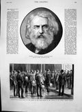 Old Henry Wadsworth Longfellow Constantinople Sultan Order Eagle1882 Victorian