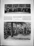 Antique Print Archaeologists Hampton Court Viscount Dillon Ers Dinner 1893 19th