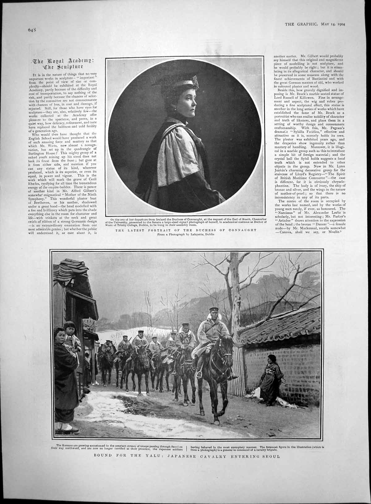 Old Duchess Connaught Bound Yalu Japanese Cavalry Entering Seoul 1904 20th