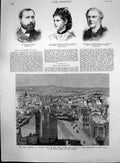 Antique Print James Rice Bishop Sydney F Barker Royal Wedding Windsor 1882 19th