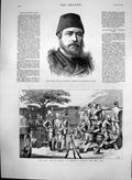 Antique Print Halim Pasha Uncle Khedive Egypt Zulu War Laager Greytown 1879