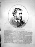 Original Old Antique Print Portrait Prince LepHohenzollern-Sigmaringen 1870