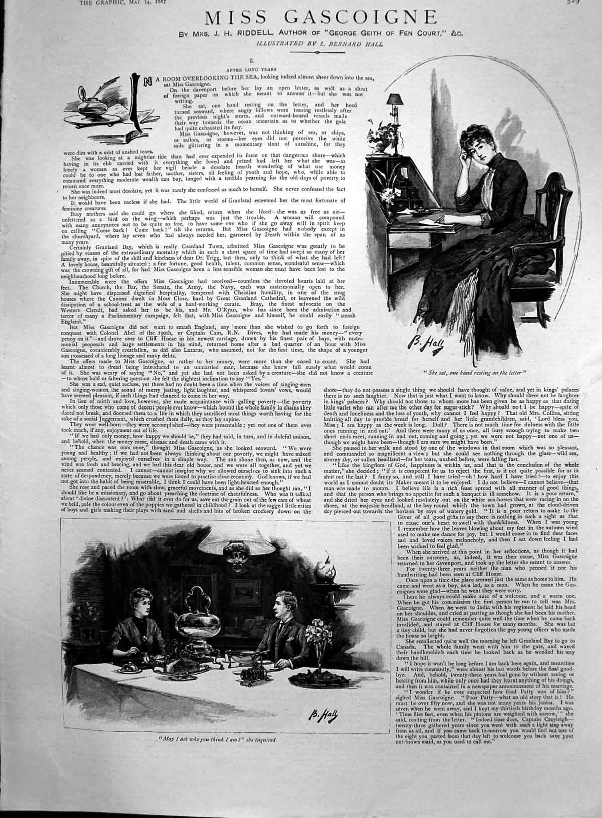 Old Miss Gascoigne Lady Resting Hand Letter Who Do You Think I Am 188 Victorian