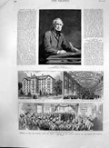 Antique Print Opening Nursing Home Medical College London Prince Wales 1887