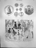 Old Print New Jubilee Coins Exhibition Sale Donegal Industrial Fund 1887 19th