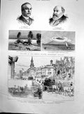 Old Comoro Islands Mozambique Demonstration Fire Brigades Oxford 1887 Victorian