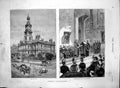 Original Old Antique Print Sydney Town Hall Commemoration Day University 1880