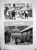 Old East Stocking Buildings Biscuits Bier Halle Bowery New York 1877 Victorian