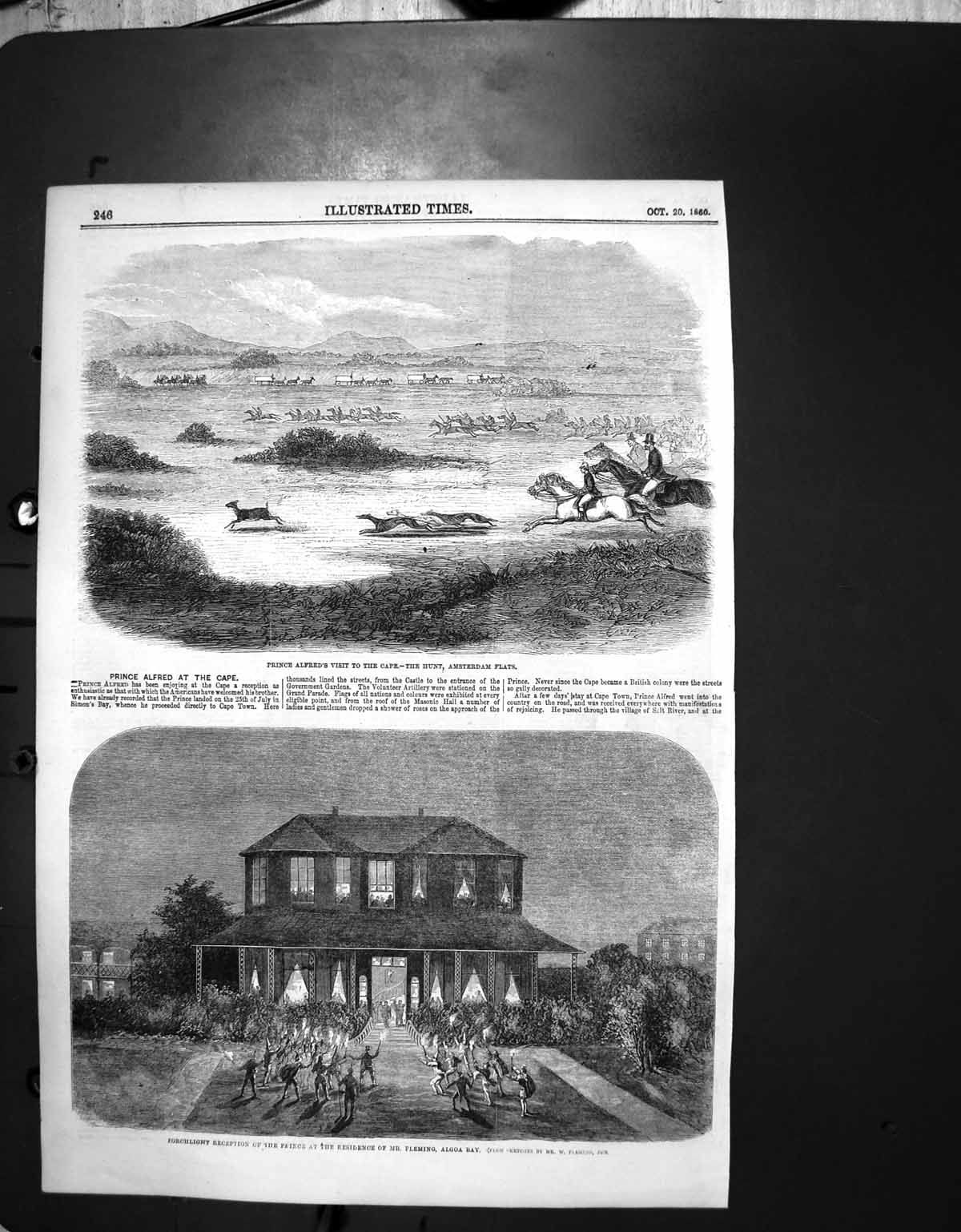 Old Prince Albert Visit Cape Hunt Reception Mr Fleming Algoa Bay1860 Victorian