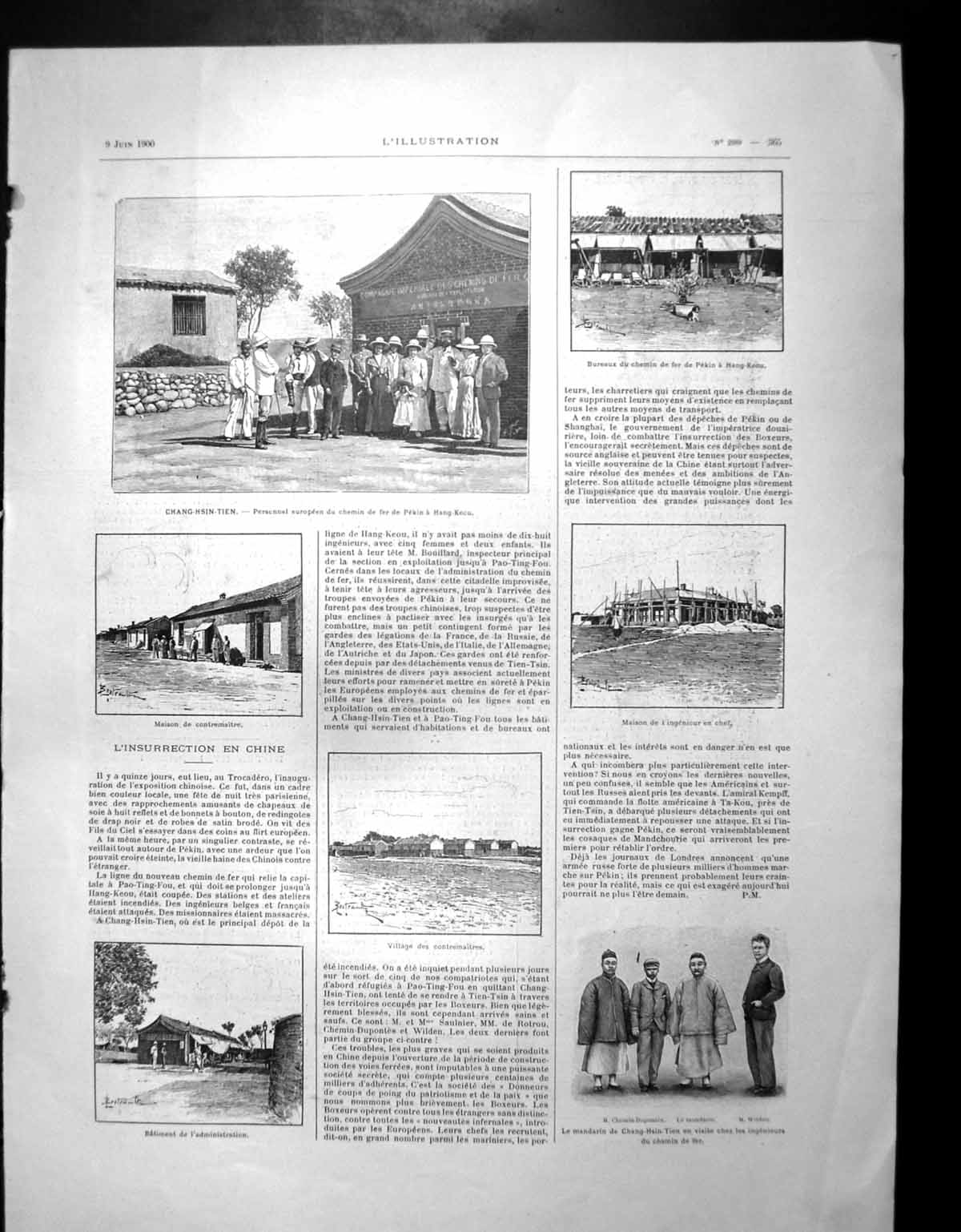 Original Old Antique Print Chang-Hsin-Tien Pekin A Hang-Kecu Le Mandarin 1900