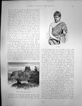 Original Old Antique Print New Zealand Te Pahi Native Scene Boyd Massacre C1900