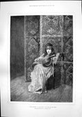 Old Antique Print Fanny Bunter New Men Acres Delphi Shepherd Private 1891 19th