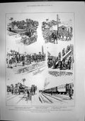 Antique Old Print Soudan Advance Warwickshire Regiment Lieut Clifford 1898 19th