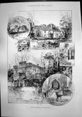 Antique Print Somersby Birthplace Lord Tennyson Lord Loughton Ireland 1892 19th