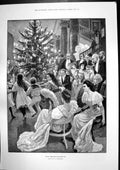 Antique Old Print Merry-Go-Round A Forestier Pallinghurst Barrow Reeve 1892