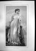 Old Antique Print Sappho L Ferrault National Agricultural Conference 1892 19th