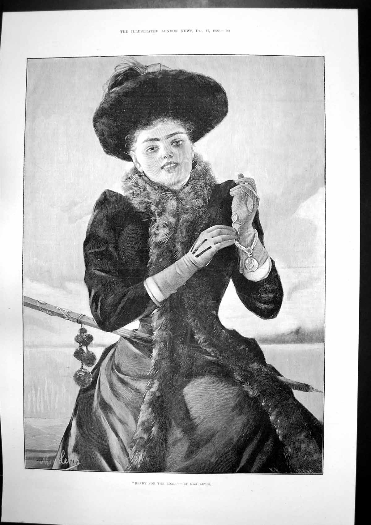Antique Print Ready Road M Levis Panel Painting Doom Wenhaston Church 1892 19th