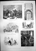 Antique Old Print Emperor William Wittenberg Luther Daughter Regiment 1892 19th