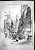 Antique Print Mosque Sharia El Aybar Cairo Maj Gen Sir George White Vc 1892