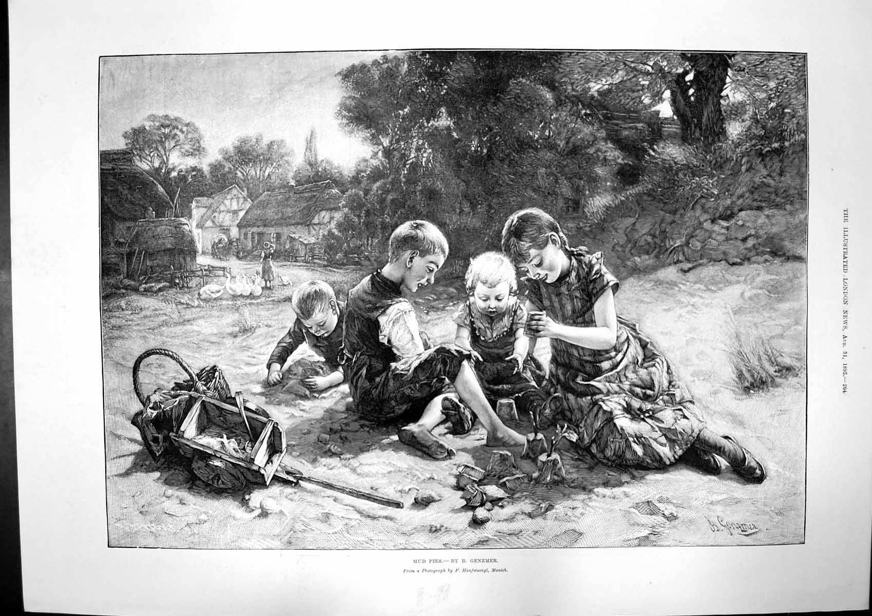Old Print Mud Pies B Genzmer Entry Dublin Earl Cadogan Lieut Ireland 1895 19th