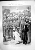 Antique Old Print Soudan Advance Troops Cairo Guards General Grenfell 1898 19th