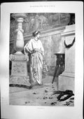 Old Antique Print Iphigenia Damage Southend Pier Dowager Lady Carew 1898 19th