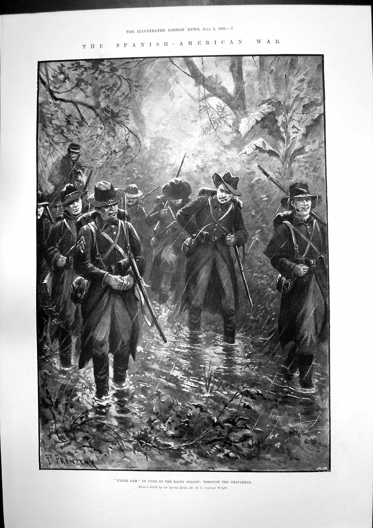 Antique Print Cuba Rainy Season Chaparral Duke York Hms Crescent Torbay1898