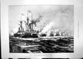 Antique Old Print Naval Fleet Target Practice Atlantic Miss Jean Ingelow 1897
