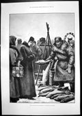 Antique Old Print Alaskan Fish Market Duke Roxburghe Floors Castle Kelso 1897