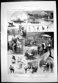 Old Print Engineering Strike Yarrows Shipyard Royals Muckross Abbey 1897 19th