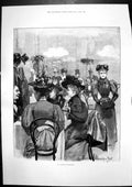 Antique Old Print London Restaurant O Wilson Mr Mrs Johnson Missionaries 1895