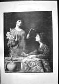 Antique Old Print Sweet Legend Fry Paris Dress Drapery Paquin Building 1896