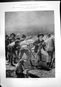 Old Print Night Attack Fort Salisbury Naval Steam Tactics Divisions 1896 19th