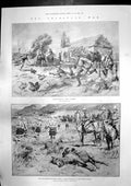 Old Antique Print Redvers Bullers Force Transvaal Fire Welbeck Abbey 1900 20th