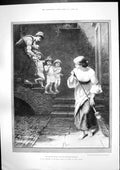 Antique Print Servant Maid C Phillott Ancient Modern Guns Boiler Shell 1891