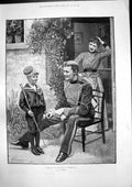 Antique Print Recruit Prince Wales Own Head Naga Chief Border Manipur 1891 19th