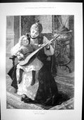 Antique Print Tuning Up A Forestier Gabriel Uncle Sylvester Pipe Fire 1891 19th