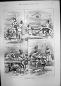 Old Print Officers Life Burmah Lake Te Anau Milford Sound N Zealand 1891 19th
