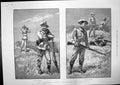 Antique Print Rifle Volunteers Australia F Petrie Egyptian Antiquities 1890