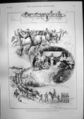 Original Old Antique Print Expedition Matabeleland Physic Garden Chelsea 1890