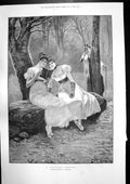 Old Antique Print Thrilling Romance Markhar Shooting Kajnag Cashmere 1890 19th