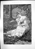 Old Print First Romance A Seifert Prison Life Burmah Cutting Firewood1893 19th