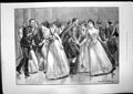 Antique Print New Year Ball Ladies Chain Across Greenland Sailing Ice 1891 19th