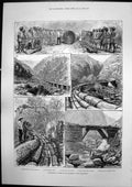 Antique Print Transport Trees Forests Himalayas Jays Costume Mourning 1888 19th