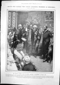 Antique Old Print Grays Inn Laurier Deakin Benchers Brewsters Millions 1907