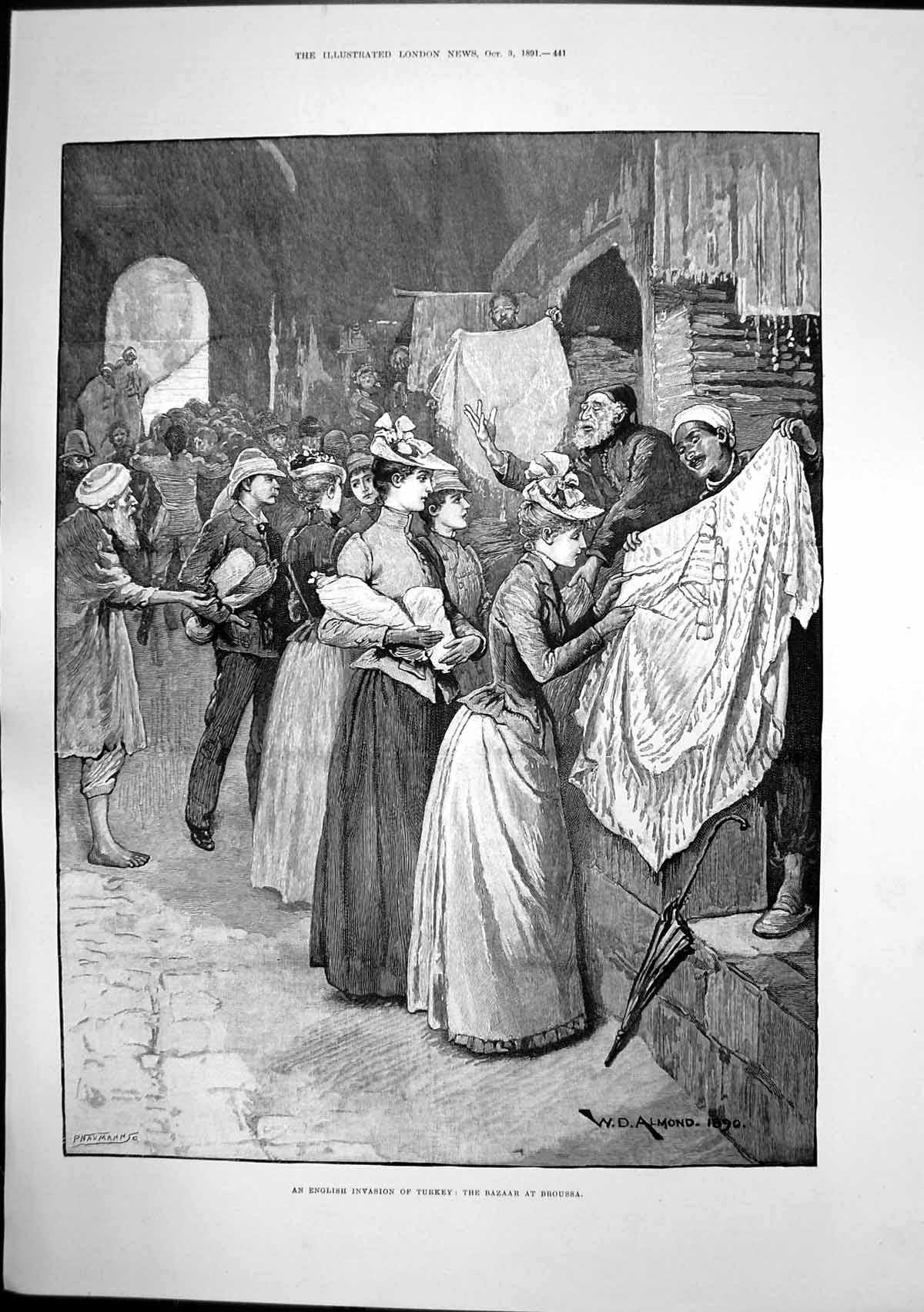 Old English Invasion Turkey Bazaar Broussa Insect Eating Plants 1891 Victorian
