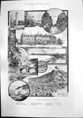 Old Antique Print Coast Ireland Causewayhead Comic Chinese Tragedy 1893 19th