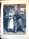 Old Antique Print Contraband W Almond Reading Made Easy Brown Family 1893 19th