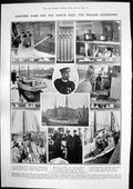 Antique Old Print Benard Expedition North Pole Jacques Cartier Ellimans 1908