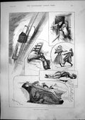 Original Old Antique Print Artists Voyage America Browns Bronchial Troches 1890